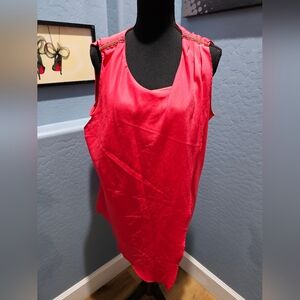 Vibrant Red Sleeveless Top